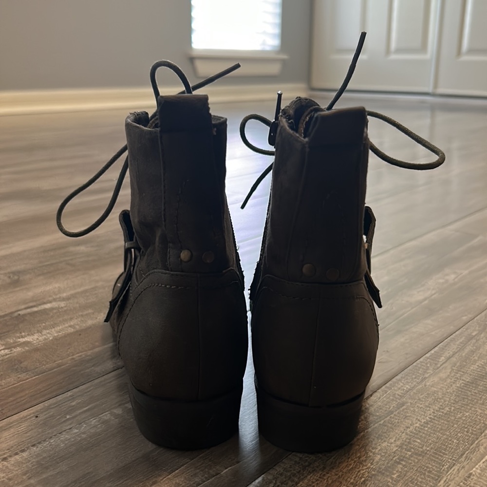 Pacsun Black Poppy Lace Up Ankle Combat Boots Size 6 - Picture 4 of 6